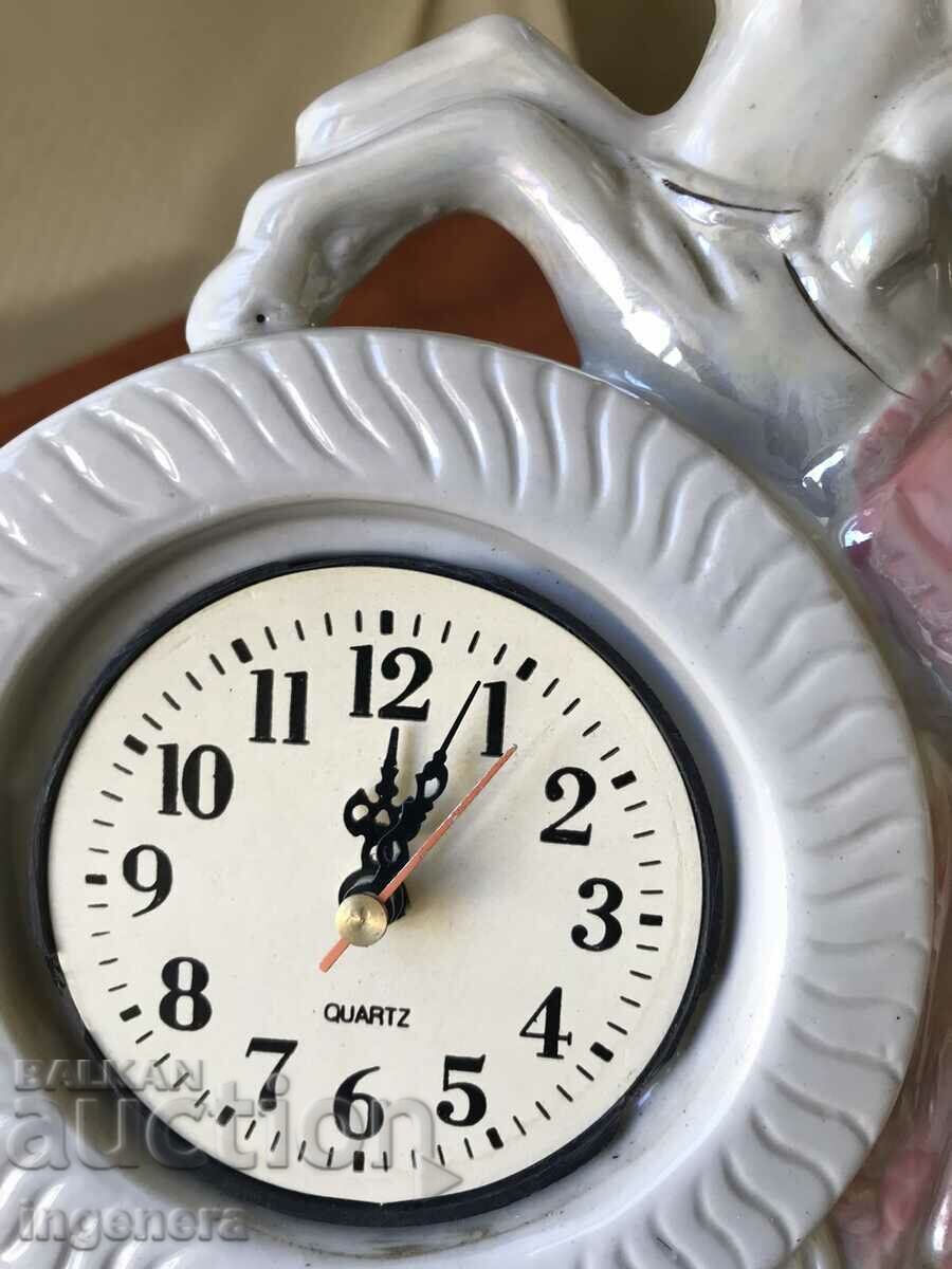 Auction PORCELAIN STATUETTE FIGURE CLOCK Auction PORCELAIN STATUETTE FIGURE CLOCK