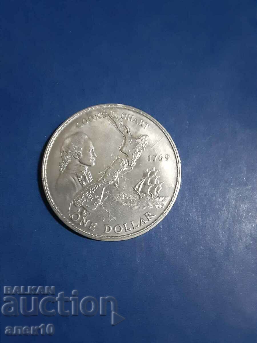 Нова  Зеландия  1  долар  1969