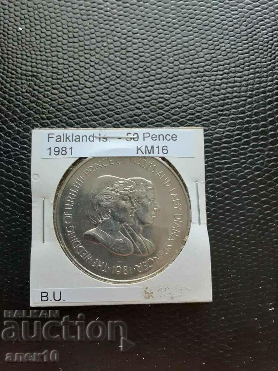 Falkland 50 pence 1981
