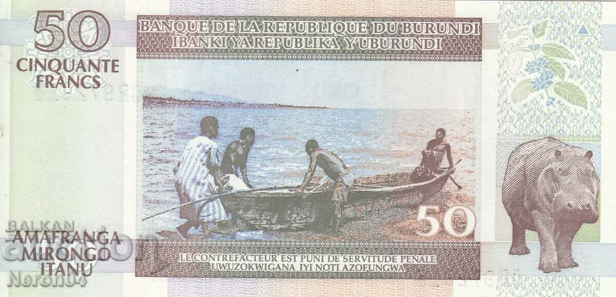 50 francs 2001, Burundi