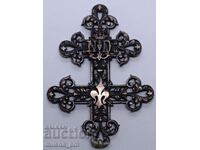 Old double sided cross with gold elements