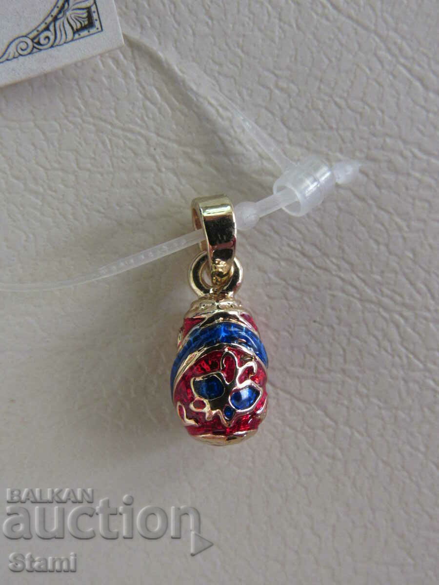 Fine women's Fabergé Egg pendant necklace, new