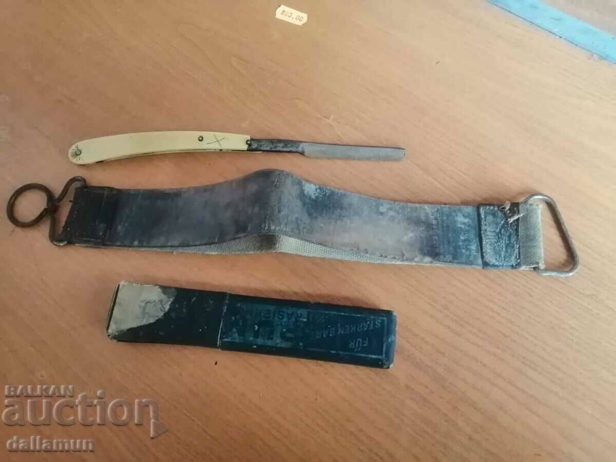 Παράδοση vintage συλλεκτικό ξυράφι πούμα με ζώνη και θήκη Παράδοση vintage συλλεκτικό ξυράφι πούμα με ζώνη και θήκη