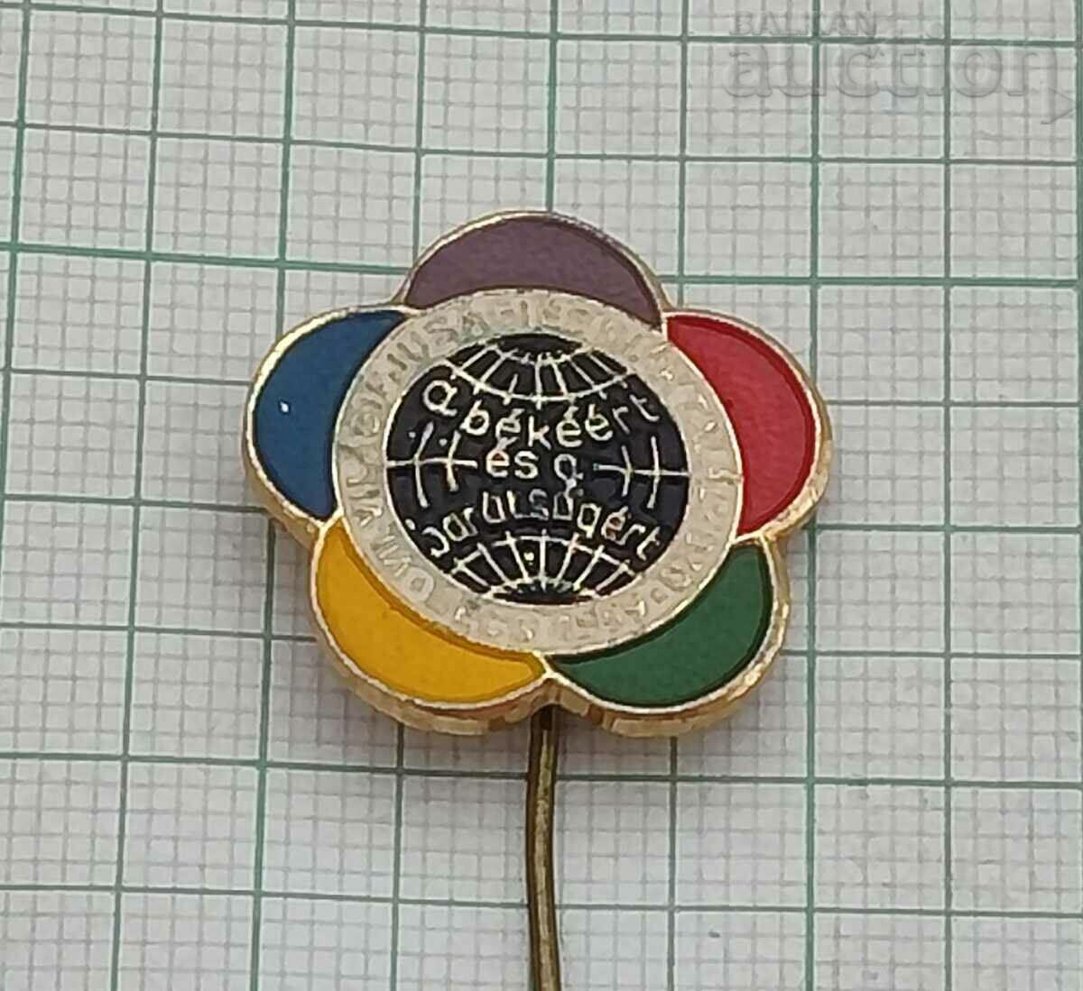 YOUTH FESTIVAL 1959 BADGE HUNGARY