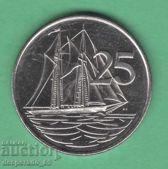 (¯`'•.¸ 25 cents 2008 CAYMAN ISLANDS ¸.•'´¯)