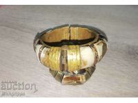 Old bone horn bronze bracelet