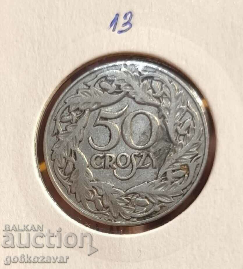 Poland 50 Grosz 1923 with price 2.90 BGN | € 1.48 Poland 50 Grosz 1923 with price 2.90 BGN | € 1.48