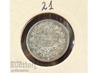 Bulgaria 50 de cenți 1913 Argint! UNC