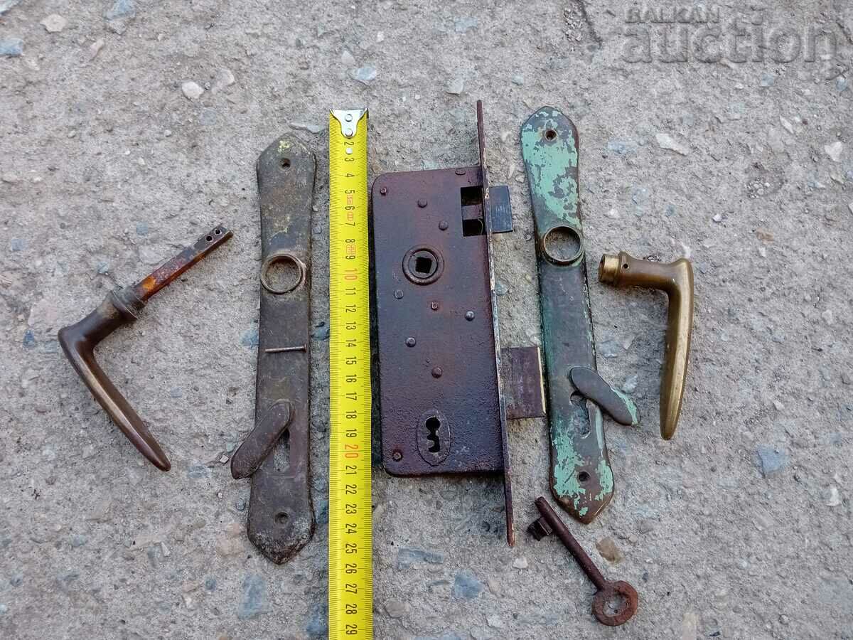 antique urban bronze lock with Vulcan FIVE-POINT key - 5
