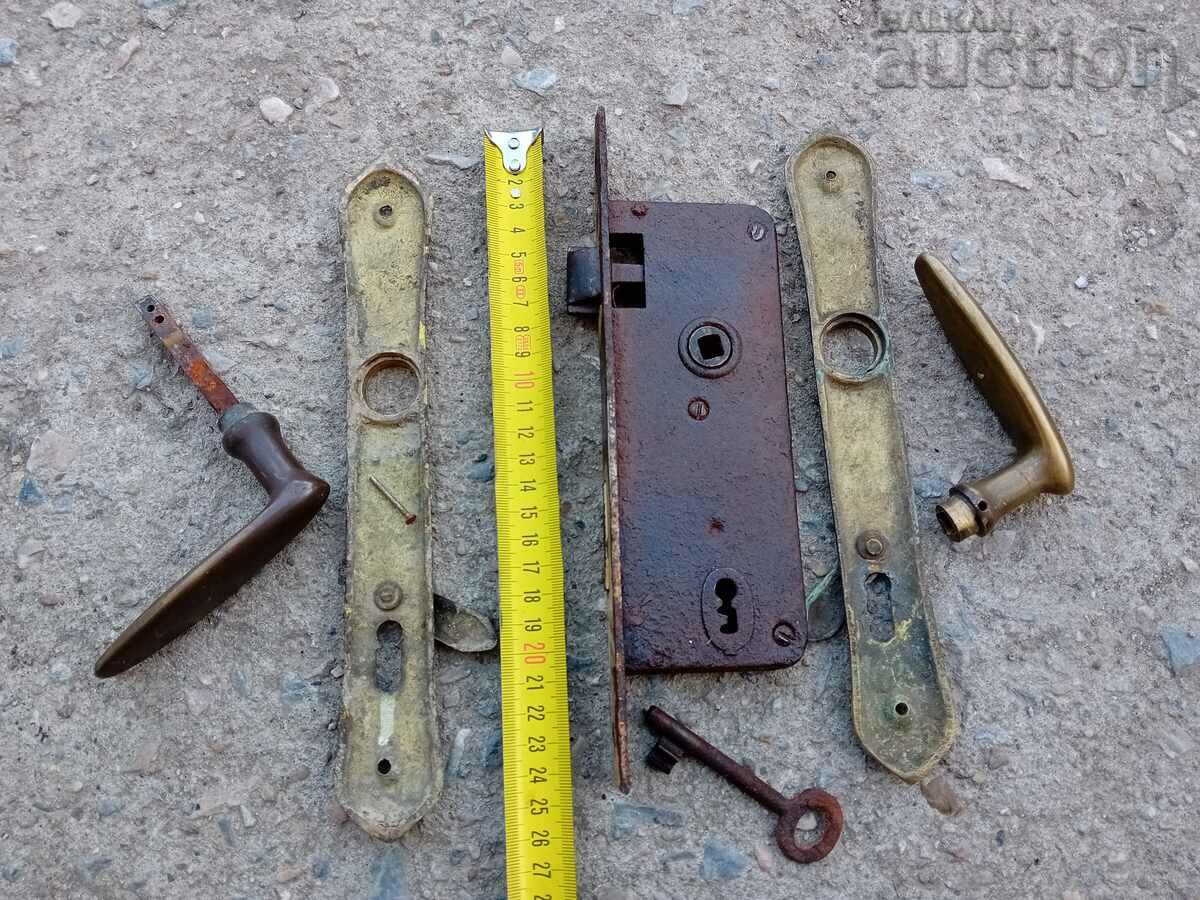 antique urban bronze lock with Vulcan FIVE-POINT key - 6