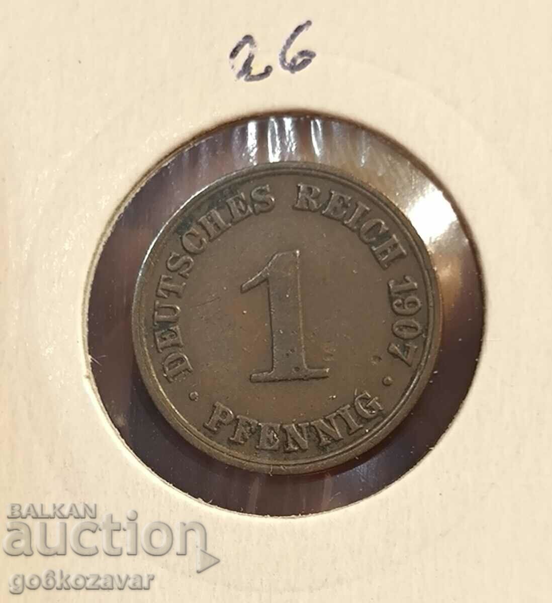 Germania 1 pfennig 1907 A