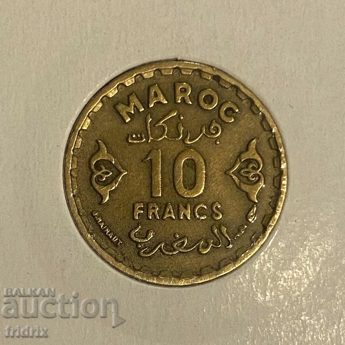 Morocco 10 francs / Morocco 10 francs 1952