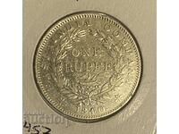 Британска Индия 1 рупия / India British 1 rupee 1840