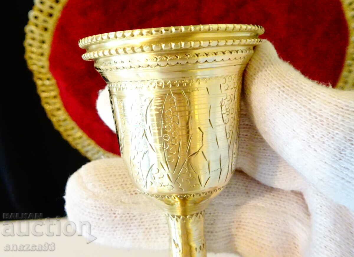 Persian bronze rakia cup, jewel, 140 gr - 5 Persian bronze rakia cup, jewel, 140 gr - 5