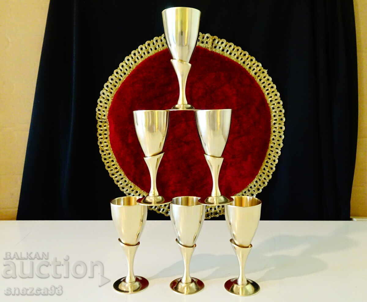 English bronze cups on a chair, tulip. with price 150.00 BGN | € 76.69