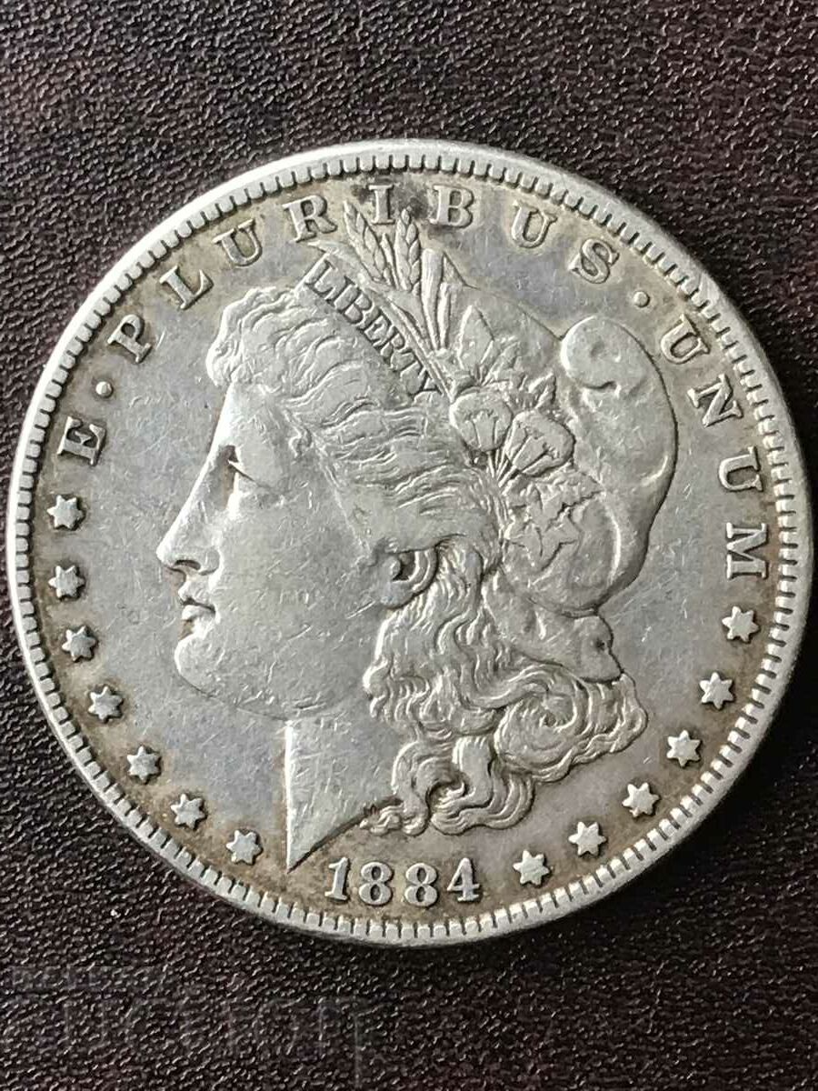 САЩ Америка 1 морган долар 1884 сребро