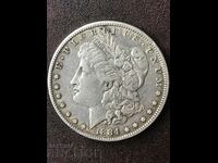 USA America 1 Morgan Dollar 1884 Silver
