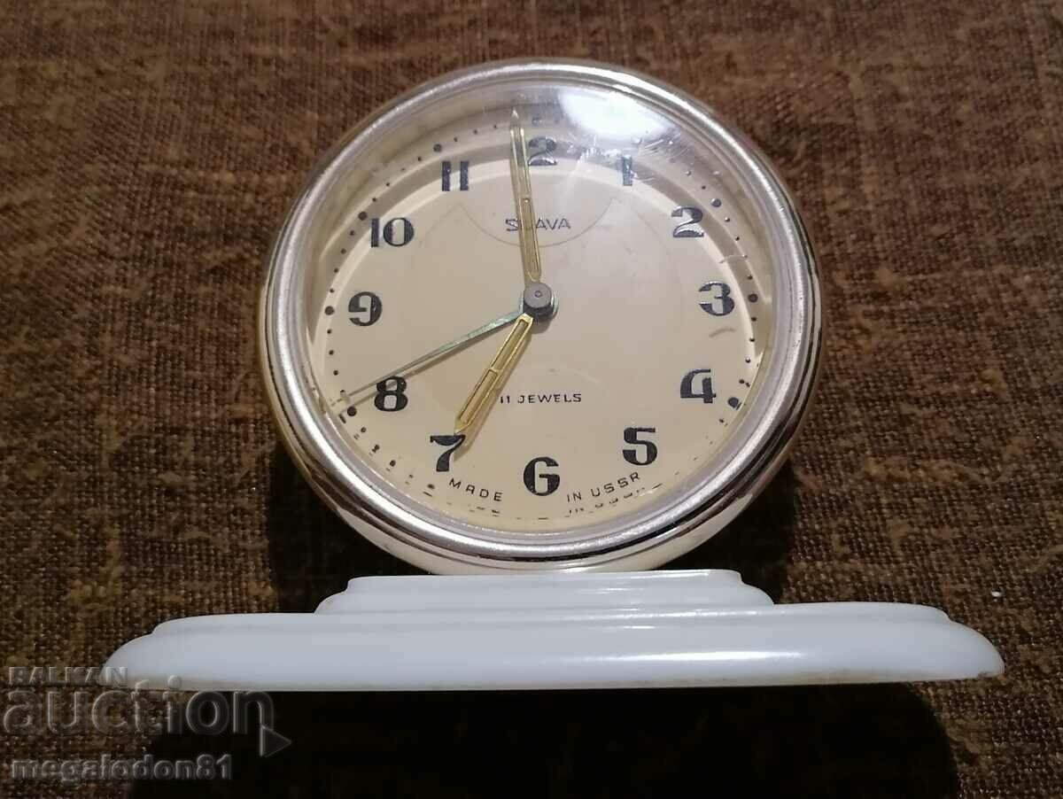 Auction Old table clock "Slava" Auction Old table clock "Slava"