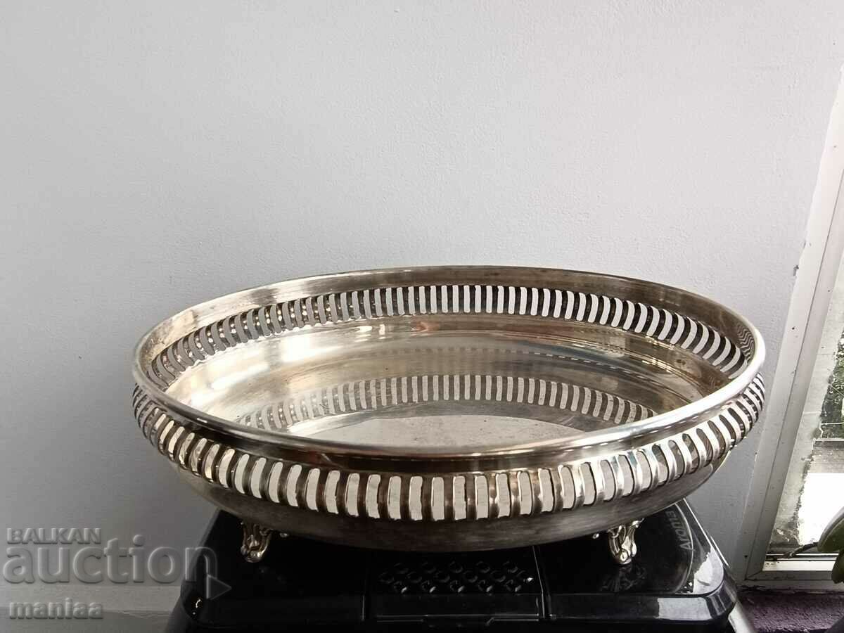 Large Italian silver fruit bowl Large Italian silver fruit bowl