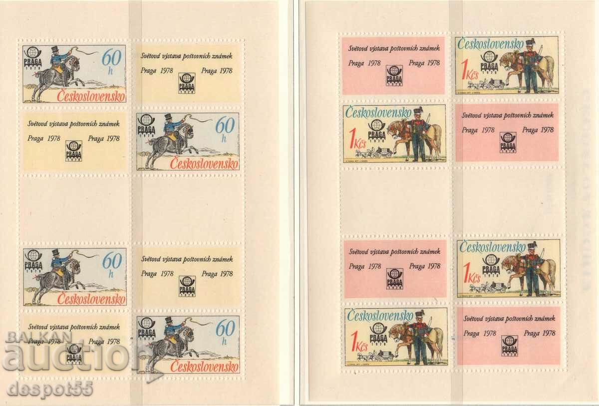 1977. Τσεχοσλοβακία. Ιστορικές ταχυδρομικές στολές. Φύλλο μπλοκ