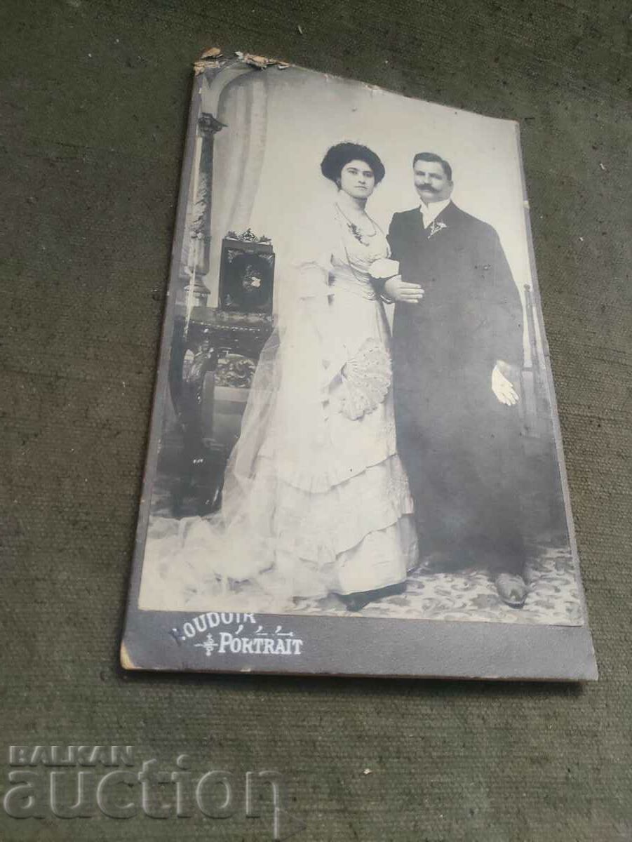 Младоженци 1910 Ямбол - руска фотография Коган Сливен