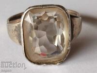 Уникален руски сребърен пръстен с хубав камък.