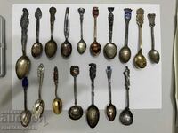 Collectible silver spoons. 17 pcs., 206.9 g. Sample 925