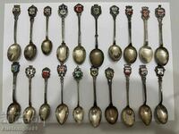 Collectible silver spoons. 126 pcs., 1424.3 g. Sample 800
