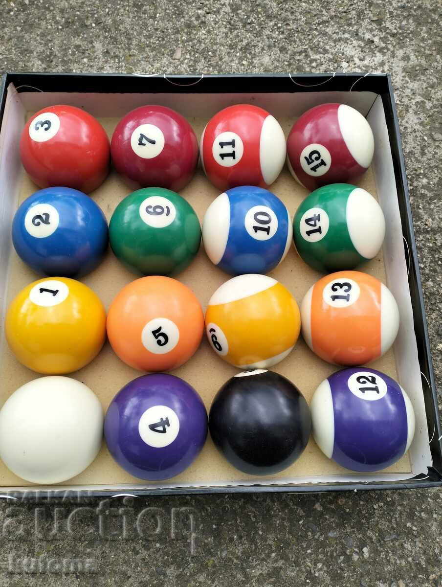 Set of billiard balls