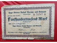 Банкнота-Германия-Хамбург-Хюго Стинес-индустриалец-500 000 м