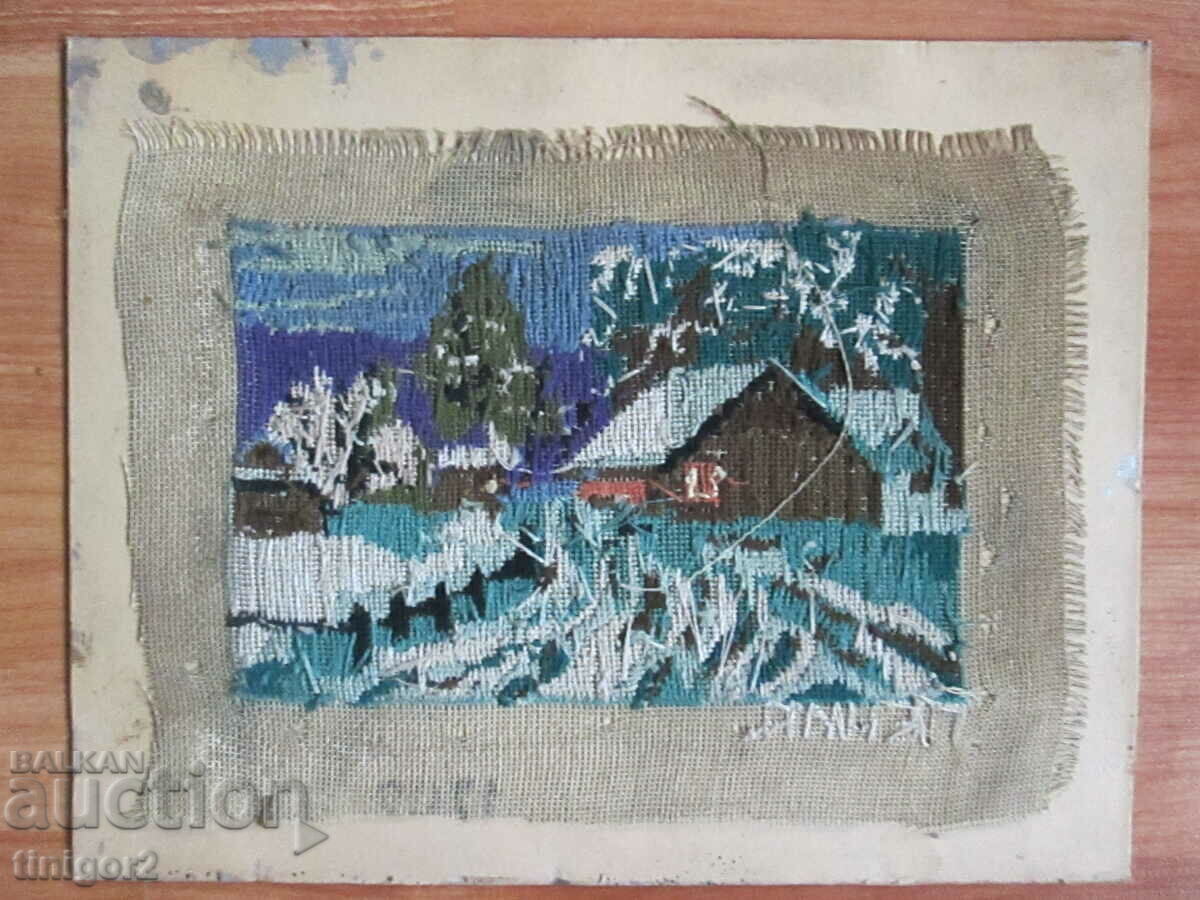 Auction Old tapestry, hand sewn Auction Old tapestry, hand sewn