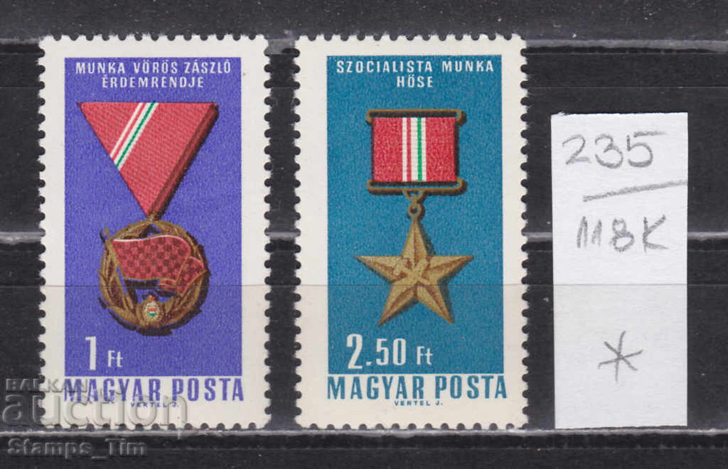 118K235 / Ungaria 1966 Ordine și medalii (* / **)