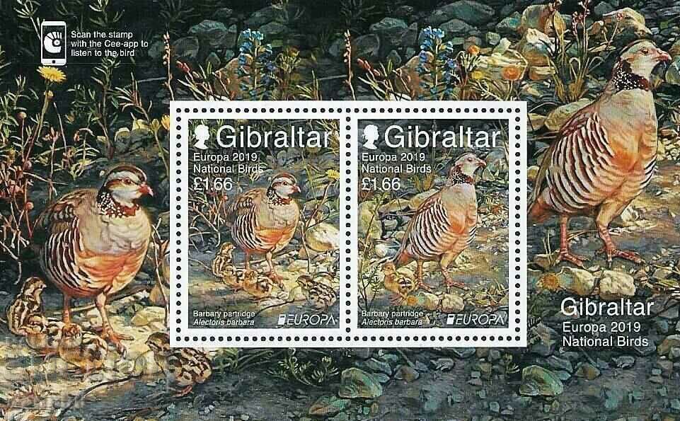 Gibraltar 2019 Europe CEPT (**) "National Birds" Block