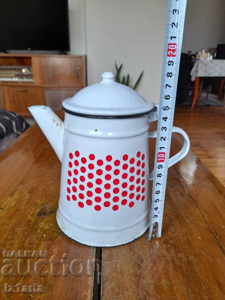 Delivery of Old enamel teapot Delivery of Old enamel teapot