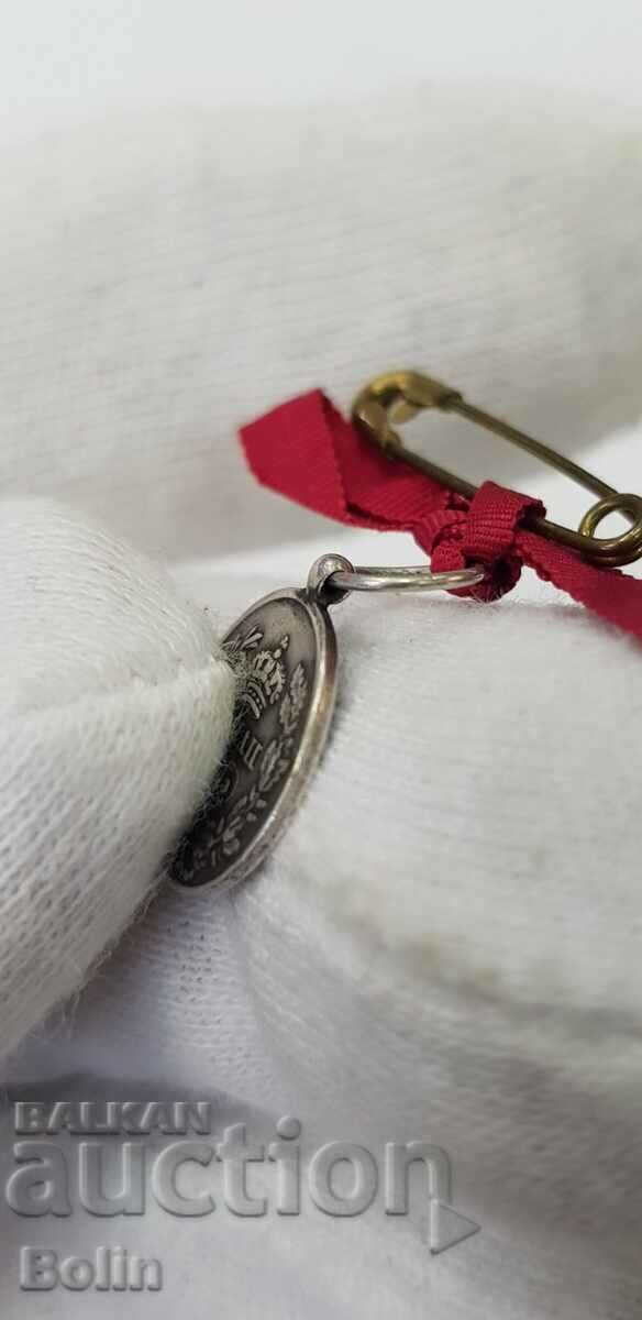 Rare silver medal miniature Coronation ALFONSO XIII 1902 - 6 Rare silver medal miniature Coronation ALFONSO XIII 1902 - 6