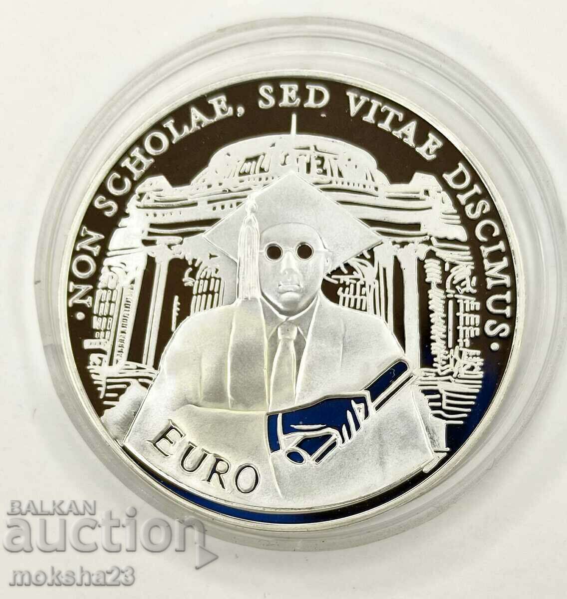 Сребърна Монета 10 лева "Българско висше образование ",Schol