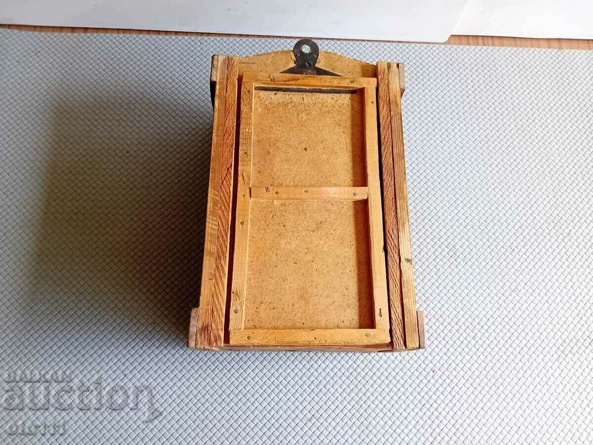 OLD WOODEN CLOCK BOX, ALARM CLOCK - 6 OLD WOODEN CLOCK BOX, ALARM CLOCK - 6