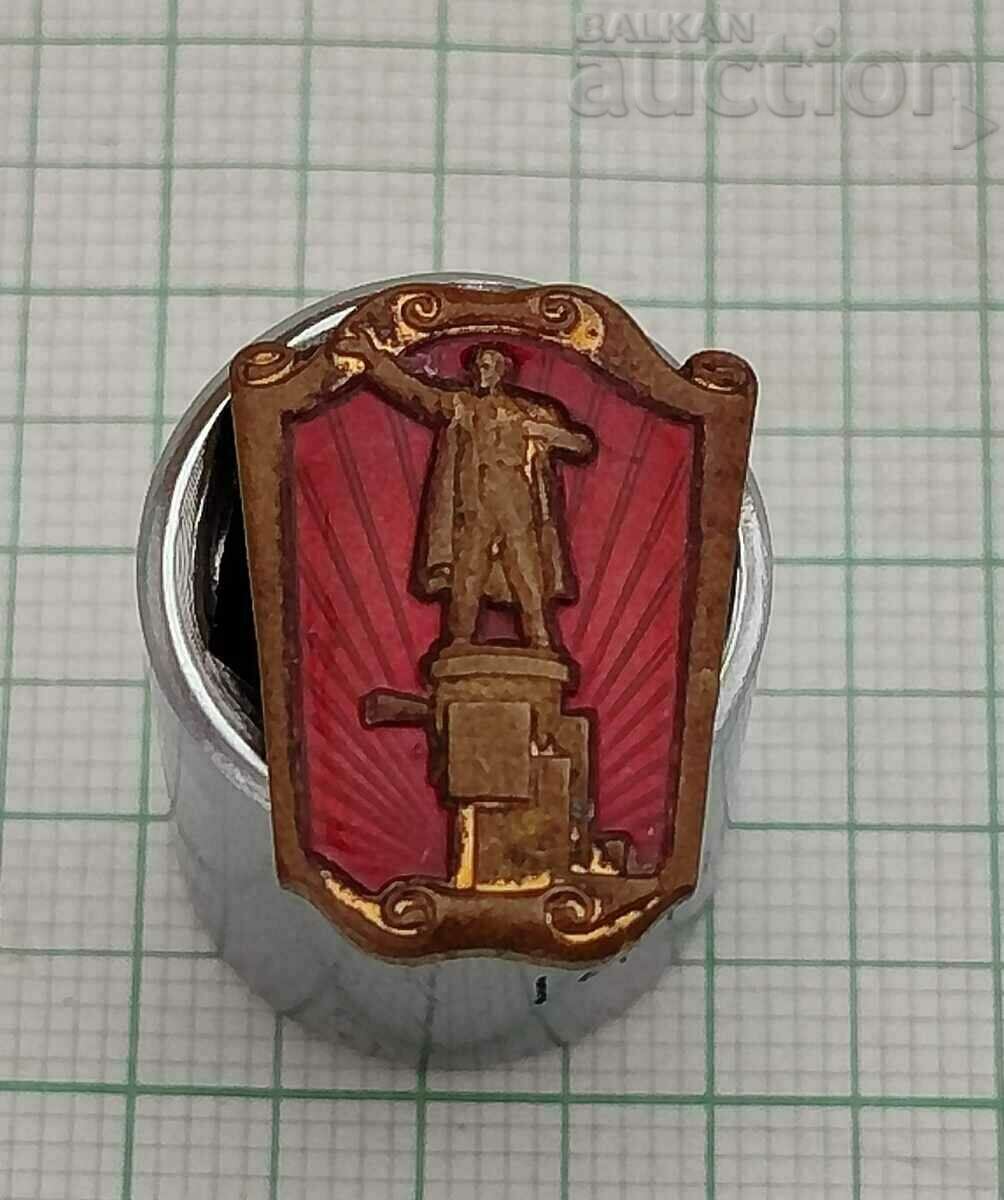 LENIN MONUMENT USSR OLD ENAMEL BADGE