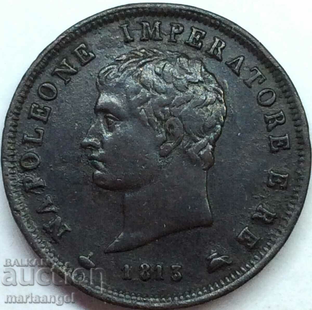 Napoleon 1 soldo 1813 Italia 10 g M - bronz Milano