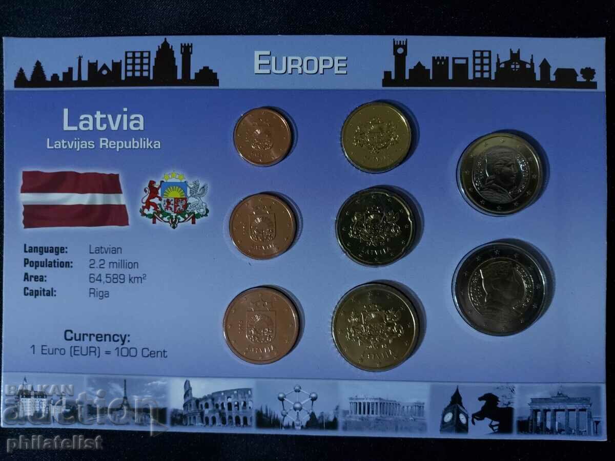 Латвия 2014 - Евро Сет комплектна серия от 1 цент до 2 евро