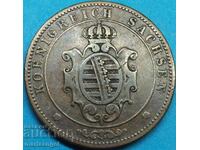 Saxonia 5 Pfennig 1862 Germania Med