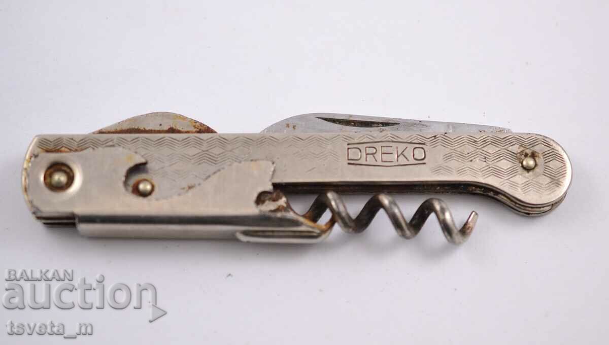 Μαχαίρι τσέπης DRECO με ανοιχτήρι και τιρμπουσόν