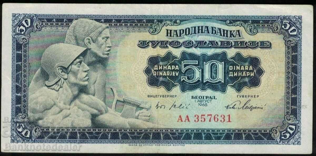 Yugoslavia 50 Dinara 1965 Pick 79B Ref AA357631