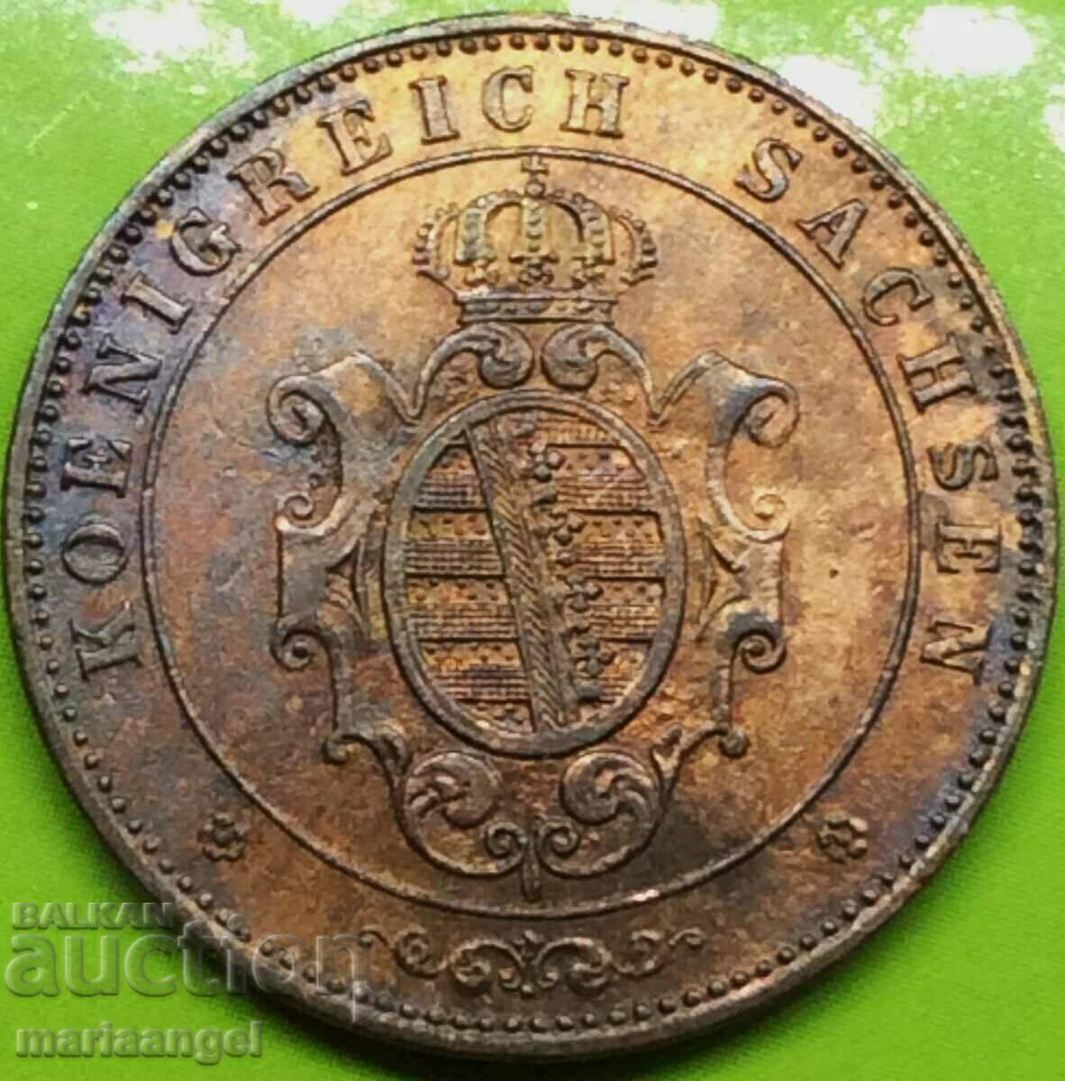 Saxonia 5 pfennig 1862 cupru