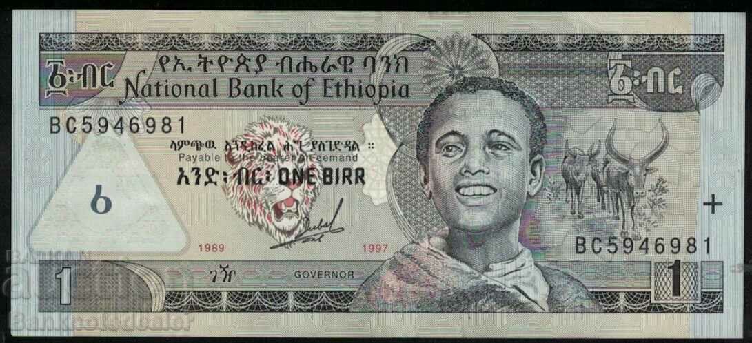 Etiopia 1 Birr 1989 PIck 46a Ref 6981