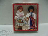 No.*7499 set of two old small dolls - LIDOVA TVORBA