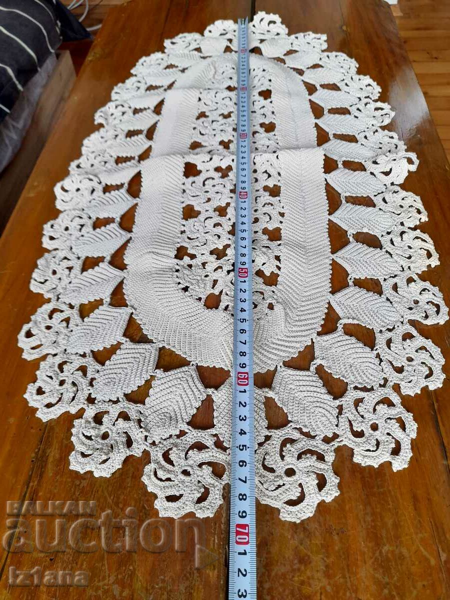 Auction Old knitted tablecloth Auction Old knitted tablecloth