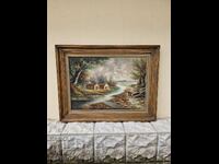 Wonderful antique oil on canvas painting
