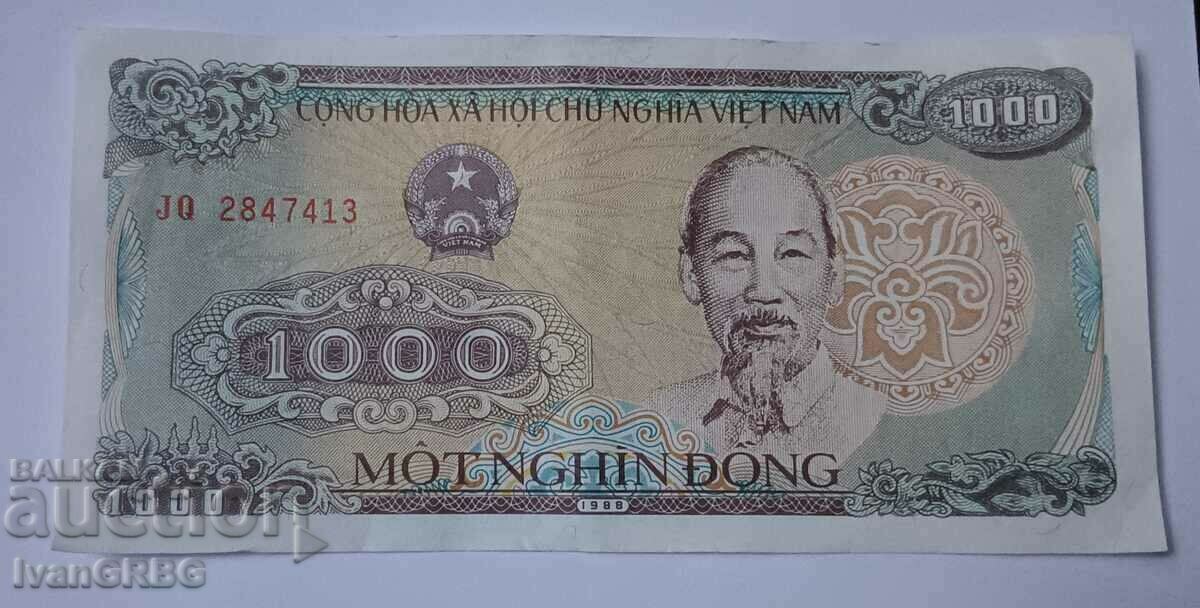 1000 донга Виетнам 1000 донг Виетнам 1988 Азиатска банкнота
