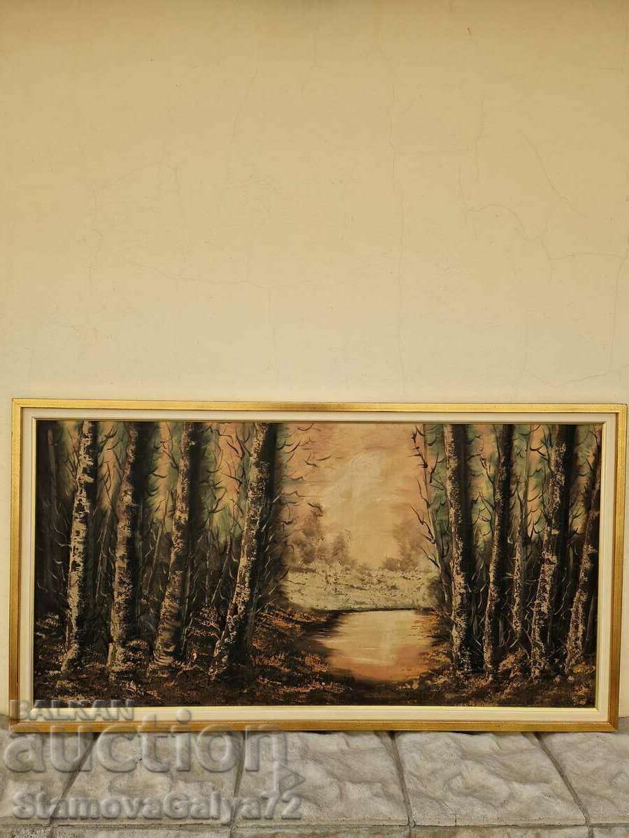 Pictură în ulei mare frumoasă pe pânză cu preț € 68.00 | 133.00 BGN